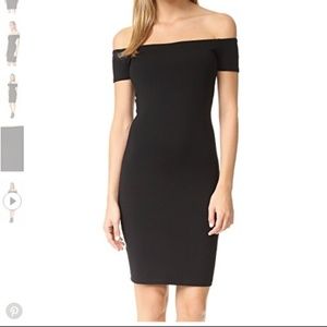 Off the shoulder black dress